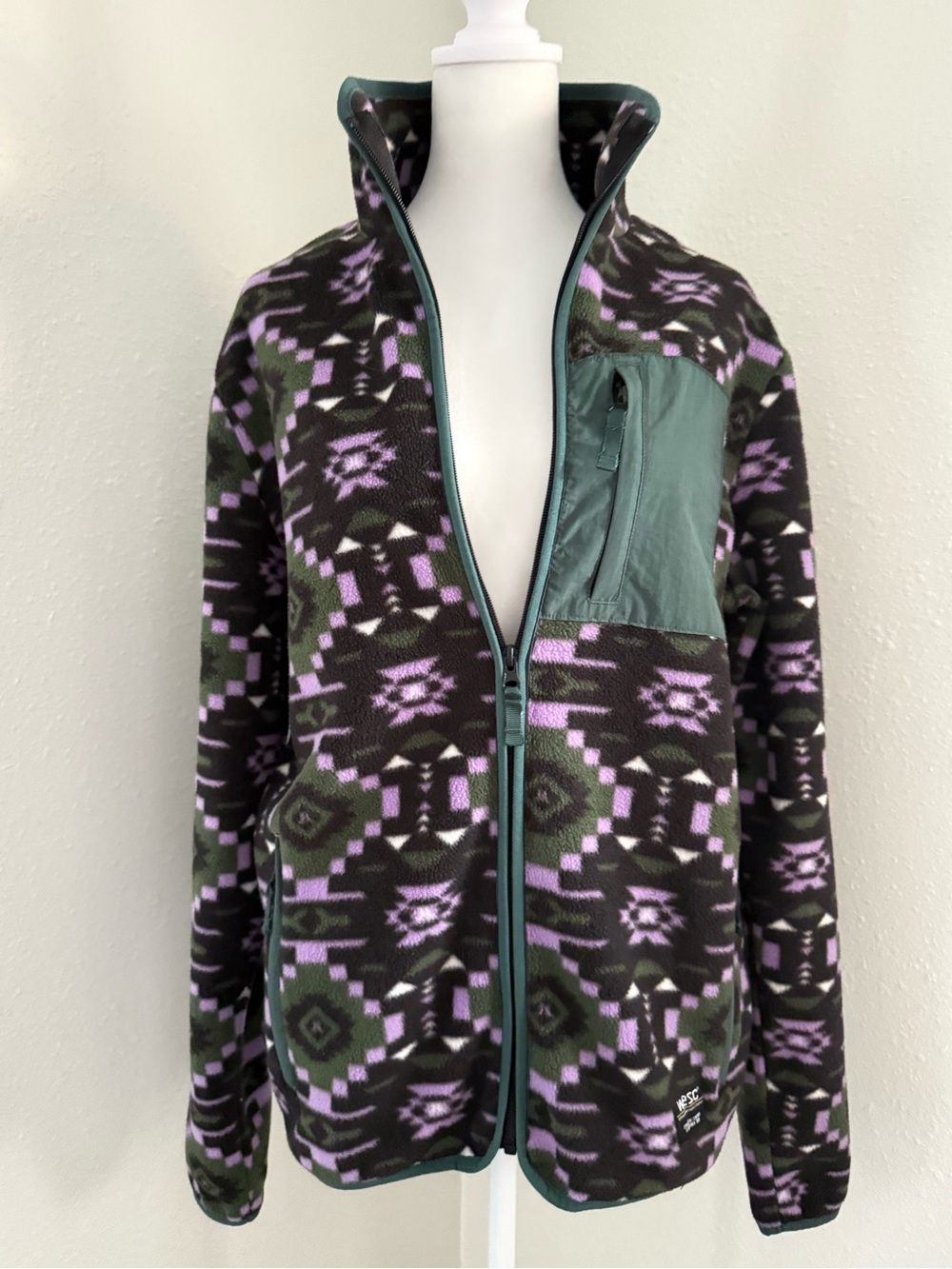 WeSC Moritz Aztec Polar Fleece Jacket Women’s M ||Men's S - Full Zip Unisex